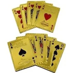 라스베이거스 골드 로열 플러시 플레이 카드 양면 자석 장식 기념품