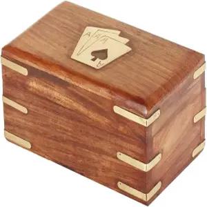 아르티세니아 트윈 팩 나무 플레이 카드 박스 프리미엄 품질의 2세트가 포함된 보관함 기념 집들이 선물