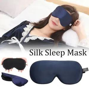 수면안대 실크 수면 안대 100 빛 차단 여행용 낮잠 경량 눈가리개 야간 마스크 건강 보호대 눈 관리