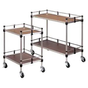 [홍재] 병원용 다용도 드레싱 우드카트 2단 대형 HJ-9020