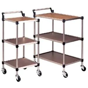 [홍재] 병원용 다용도 드레싱 우드카트 3단 소형 HJ-9030