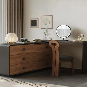 LXRetro 원목 서랍장 수납장 일체형 심플 침대 끝 확장형 중형 및 앤티크 스타일