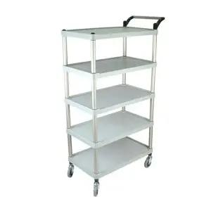 업소용 배식 이동식 5단 대형 트레이 카트 끌차 운반카 핸드카