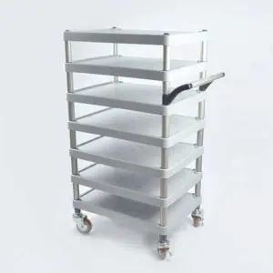 업소용 배식 이동식 트레이 8단 대형 우레탄바퀴 카트 끌차 운반카