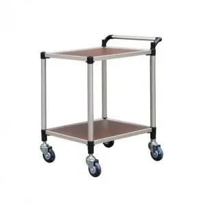 [RIZPICK]미용실용 우드 2단 대형 서빙트롤리 카트 500x800x780