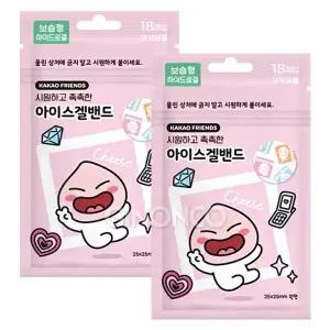 24년형 카카오프렌즈 어피치 아이스겔밴드(18매입) x2 캠핑 물놀이