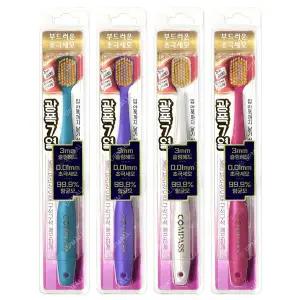 콤파스 광폭 7열 초극세모 슬림헤드 항균 칫솔 1p (색상랜덤) x4개