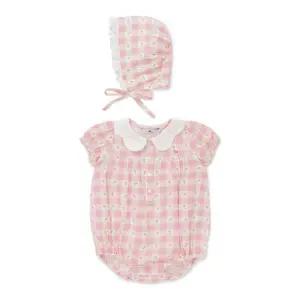 [롯데백화점]블루독베이비 PK플라워체크바디수트 46313-604-03 4631360403 출산백일돌선물