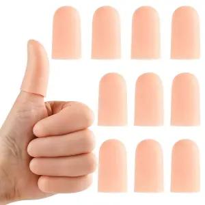 Nac.c 핑거 프로텍터 손가락 끝 보호 및 갈라진 피부용 핑거코트 부상용 엄지 붕대 커버 치유 물집 예방을