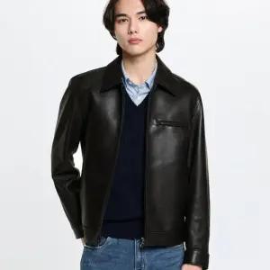 백화점 헤지스 남성 26다크브라운 양가죽 자켓 HZJU6A102W3