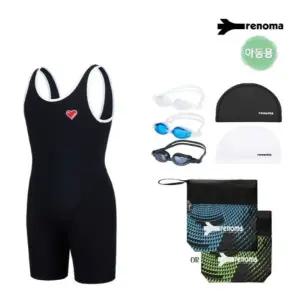 [롯데백화점]레노마 여아 심플 배색 U백 3부 반신수영복GS2G864