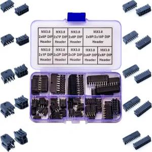 Ssighuyx Micro Fit 3.0mm 듀얼 로우 DIP 헤더 IC 소켓 플러그 어댑터 커넥터 Molex 3.0 2열 2P 3P 4P 5P