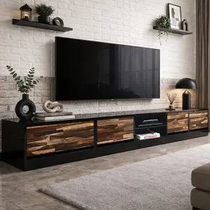 루에르 호피 원목 2700거실장세트 1500거실장 600협탁2개 tv장