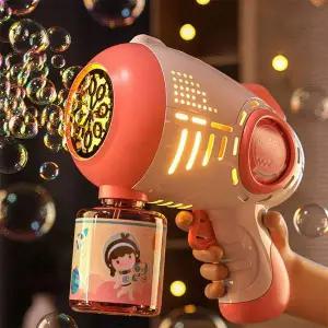 빛나는 WEQ788N2 자동 버블건 비눗방울 총 기계 놀이