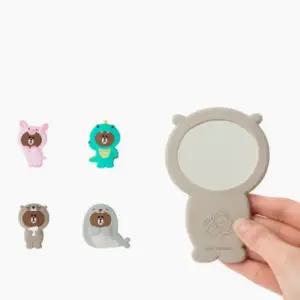 [골드스마일]브라운정글 실리콘 손거울 팬시 뷰티 미용 치킨 샐리 디노