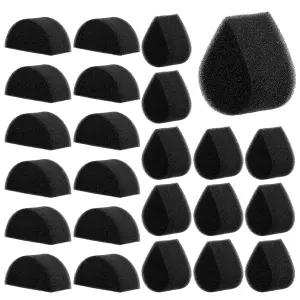 LXUEJIE 24개 페이스 페인팅 스펀지 블랙 메이크업 페인트 고밀도 성인용 꽃잎 방울 반원형 아트워크 바디