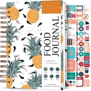 플랜베리 푸드 저널 프리미엄 영양 플래너 식단 및 칼로리 추적기 식사 운동 일기 체중 감량 일지파인