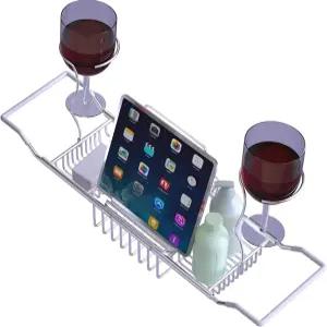 욕조 트레이 캐디 확장 가능한 샤워 욕실용 조절 정리함 럭셔리 테이블 액세서리 및 욕실 기기 304