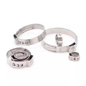 5-20개 5.3-159mm 304 스테인레스 스틸 단일 이어 호스 클램프 파이프 모음 키트