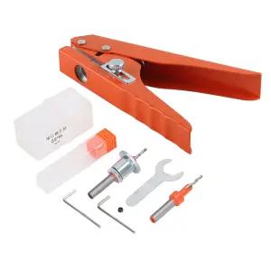 싱글 홀 펀치 10mm 조절 가능한 나사 커버 엣지 밴딩용 헤비 듀티 펀칭 플라이어 PVC 카드 및 얇은 나무