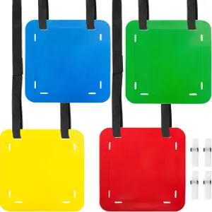 테베리 4종 축구 골 타겟 조절 가능한 스트랩으로 슈팅 훈련 정확도 민첩성을 위한 걸기 라크로스 야구