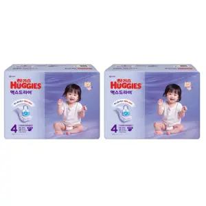 하기스 2025 맥스드라이 공용 4단계 60매X2팩 (밴드형 대형)