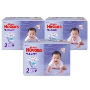 하기스 2025 맥스드라이 공용 2단계 58매X3팩 (밴드형 소형)