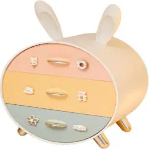 향수 화장품 주얼리용 메이크업 정리함 및 보관함 조리대용 부활절 토끼 상자 스킨케어 캐비닛 통 3은