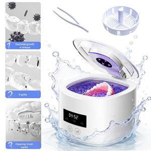 50KHZ USB 충전식 초음파 세척기 다기능 보석 관리용 교정기 틀니 투명 리테이너