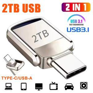 USB 플래시 드라이브 2TB 3.2 타입 C 펜드라이브 메모리 스틱 256GB 1TB 2TB 펜 드라이브 플래시 디스크 PC