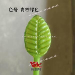 라임 그린 유리 막대 색상 유약 처리된 경질 재료 고붕규산