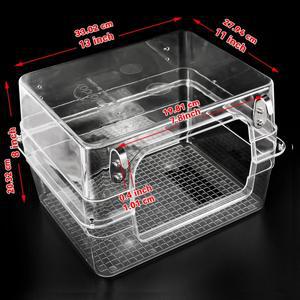 Colorday 케이지 용 대형 완전 투명 새 목욕, 욕조 앵무새 샤워 수영장 상자 용품 액세서리