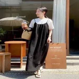 라이트린넨 뷔스티에 롱원피스 (2color)