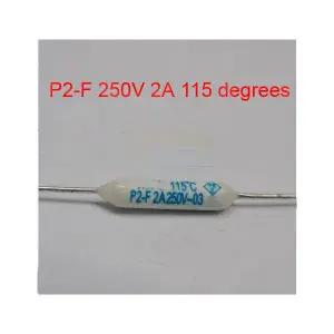 유리관퓨즈 휴즈 열 퓨즈 P2-F 250V 2A 115도 세라믹 튜브 저항 전기 담요 적 20개