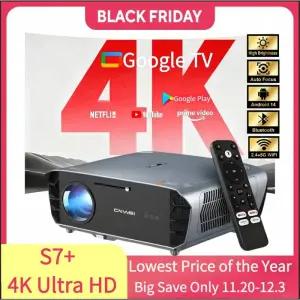빔프로젝터 S7 3500ANSI 4K UHD 프로젝터 스마트 구글 TV 홈시어터 TOF 1080P 안드로이드 245G 와이파이 자