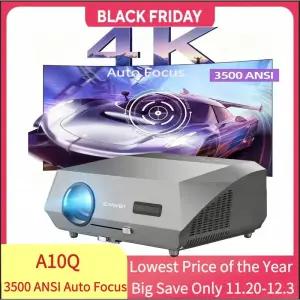 빔프로젝터 4K 홈시어터 프로젝터 3500 ANSI 오토 포커스 풀 HD 5G 와이파이 스마트 안드로이드 TV HDR 비