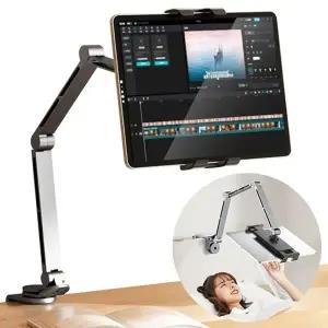 스마트폰 태블릿 거치대 메탈실버 탁상용 아이패드 스탠드 침대