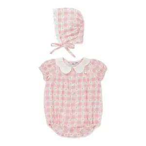 [블루독베이비](본점)PK) 플라워 체크 바디수트(46313-604-03)