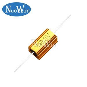 2개 5W RX24 알루미늄 전원 금속 쉘 케이스 권선 저항 0.1 ~ 15K 0.5 1 5 6 8 10 20 50 300 ohm