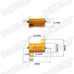 1개 10W RX24 알루미늄 전원 금속 쉘 케이스 권선 저항 0.1 ~ 30K 0.5 2 3 5 6 8 20 300 500 1K ohm