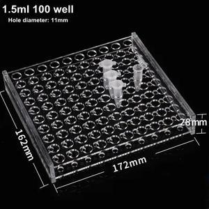 PCR 튜브 용 플렉시 유리 랙 1 5ml 2ml 스탠드 최대 24 48 96 투명 원심 분리기 홀더