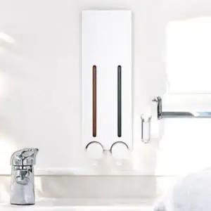 욕실 디스펜서 2구 벽걸이 샴푸 물비누 용기 세트