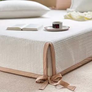 순면 목화솜 40수 커버 사계절 누빔 패드 매트리스 고정밴드 침대