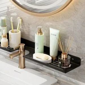 욕실 선반 무타공 수전 정리대 세면대 주방 거치대