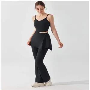 요가 레깅스+스커트 세트 운동 하이웨스트 팬츠 치마 가리개