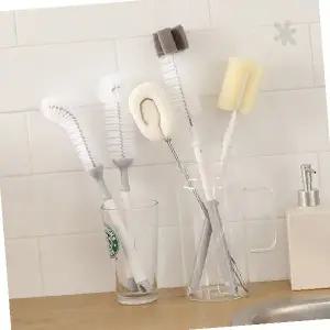 긴병 세정 도구 세트 물통 보온병 빨대컵 젖병 청소 길이 조절 청소솔 브러시