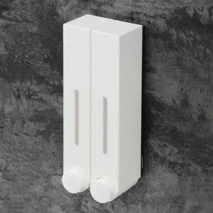 디스펜서 2구 벽걸이 욕실 샴푸 린스통 세트