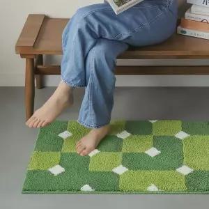 자카드 웨이브 욕실 매트 현관 발판 카페트 50x80 12mm 고밀도