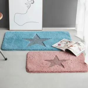 북유럽 별 패턴 욕실 주방용 발매트 48x78 대형 미끄럼방지 러그