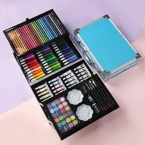 색연필세트 수채화 물감 컬리링 145종 (블루) 미술도구 유닛키즈